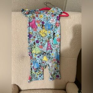 Posh peanut bamboo Disney princess shortsleeve romper